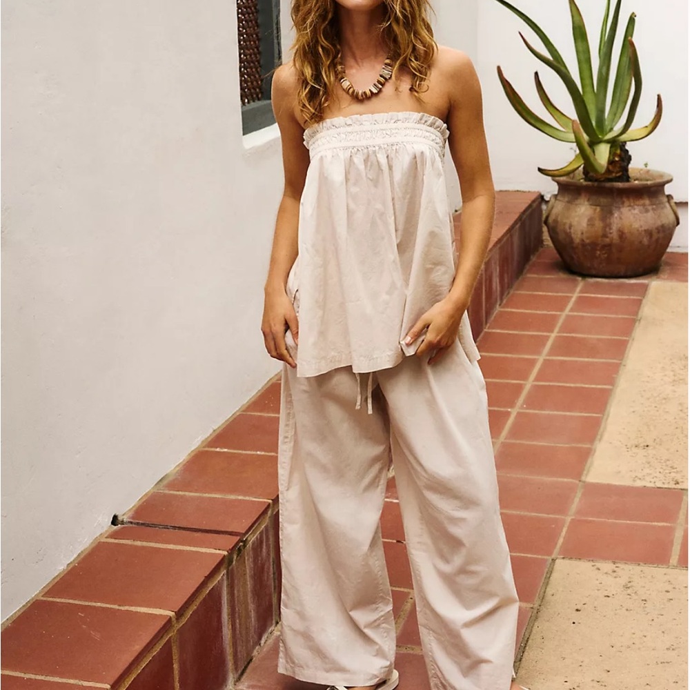 Free People Cream Tube Top